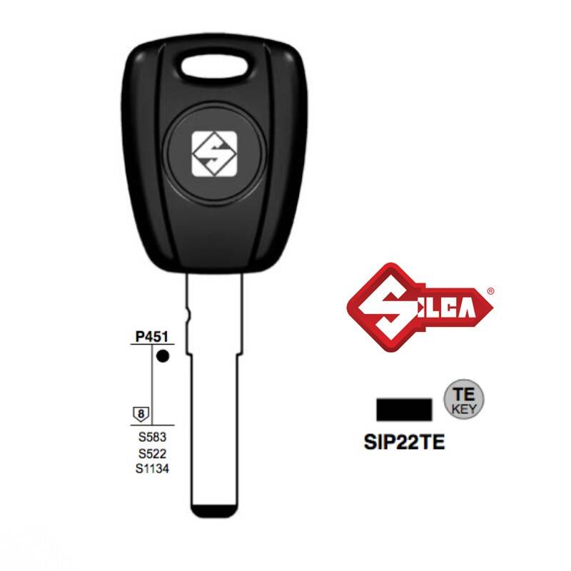 Klucz SILCA pod trans. pusty SIP22TE