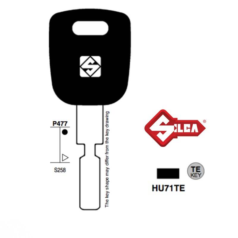Klucz SILCA pod trans. pusty HU71TE