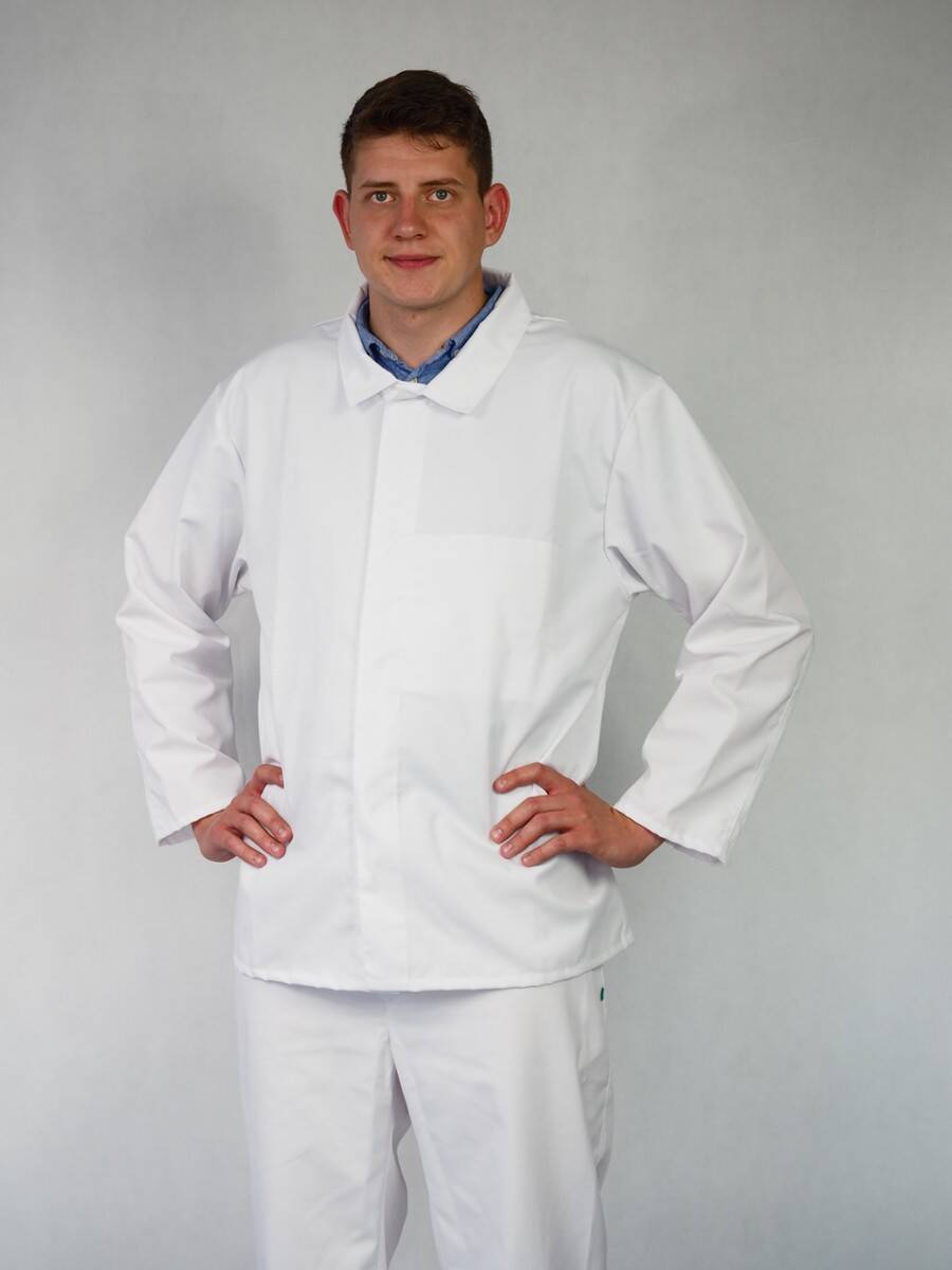 Bluza masarska/piekarska biała A&M r. M (Zdjęcie 2)