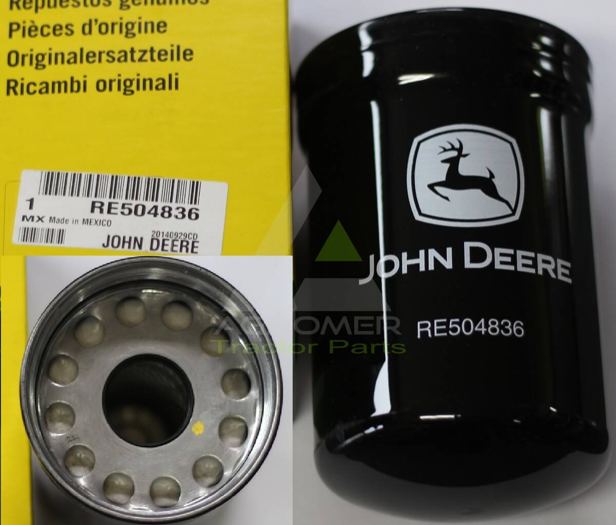 RE504836 Filtr oleju silnika John Deere
