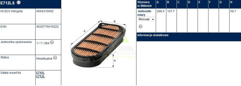 AL150288 Filtr powietrza