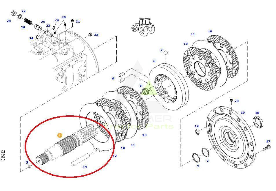 0046718152012 Wał napędowy OEM AGCO