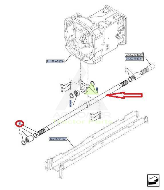 47598964 Wał napędowy 4x4 oem CNH