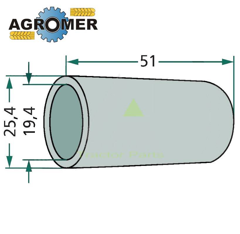 25,4X19,4X51 Tuleja redukcyja sworznia