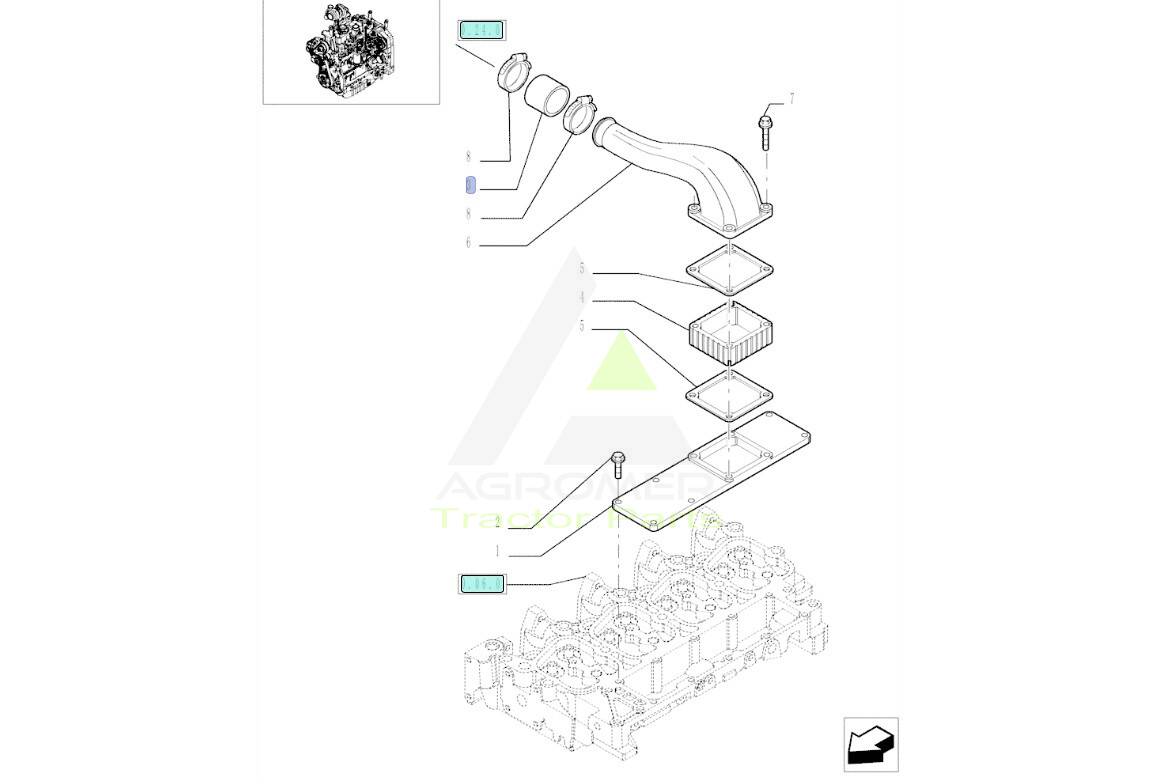 PRZEWÓD TURBOSPRĘŻARKI CASE 504120569