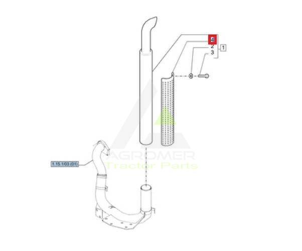 82035358 Osłona tłumika New Holland