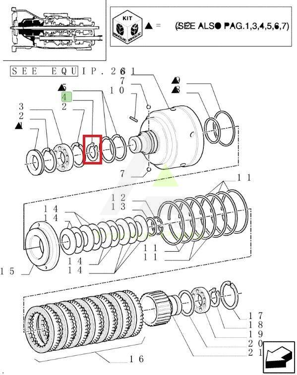 PIERŚCIEŃ ZABEZPIECZAJĄCY CNH 327911