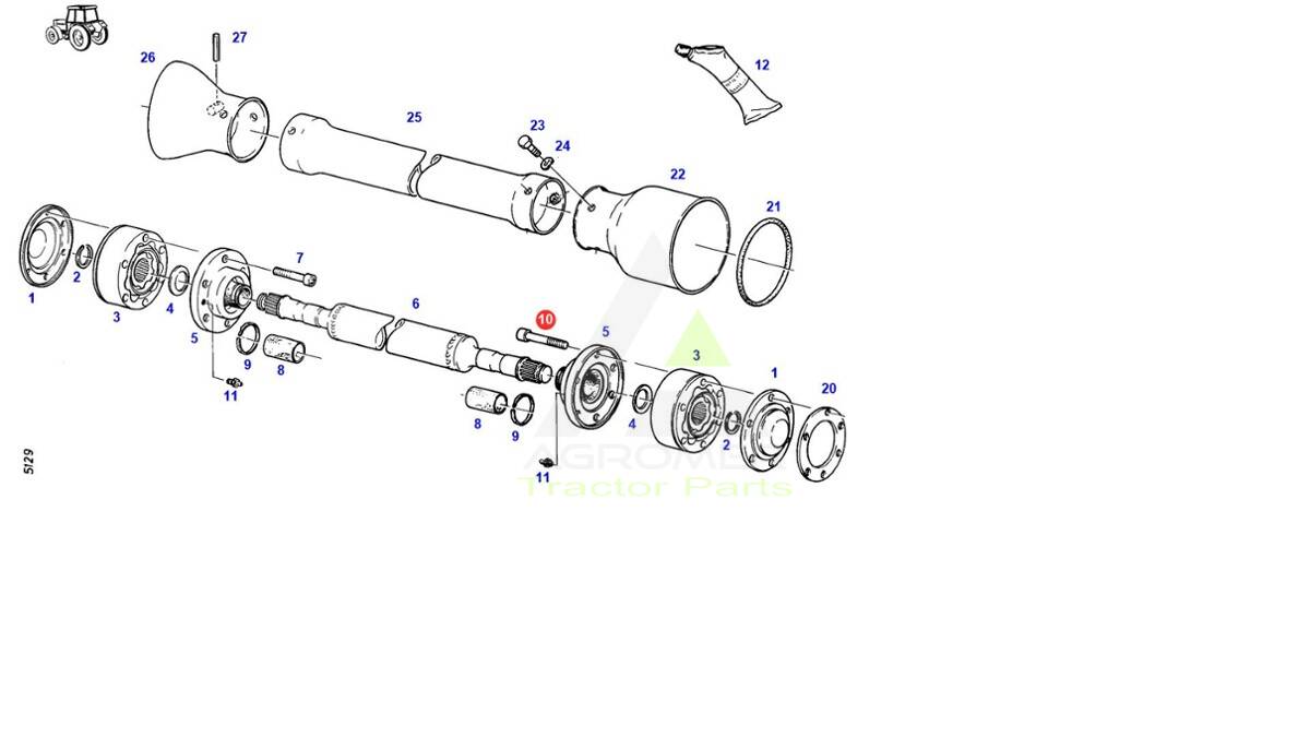 X485013606000 Śruba M10X50 10.9