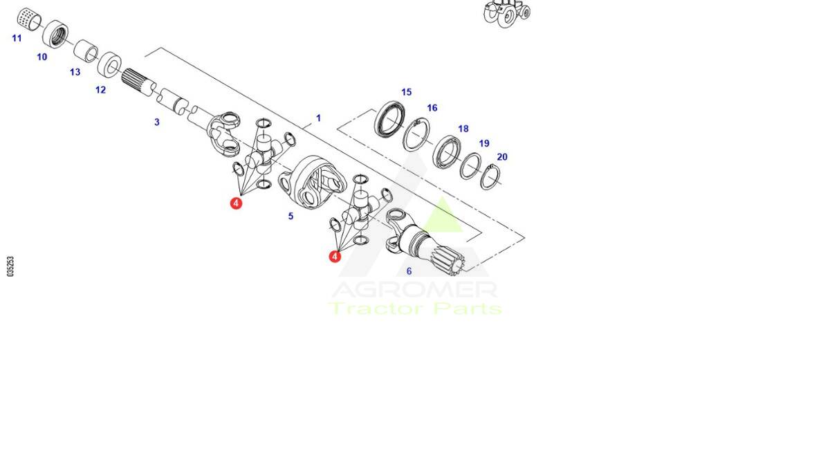 F718301020560 Fendt krzyżak osi