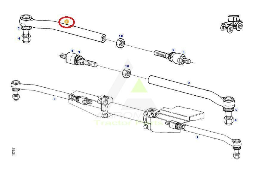 F119300100020 Drążek kierowniczy prawy