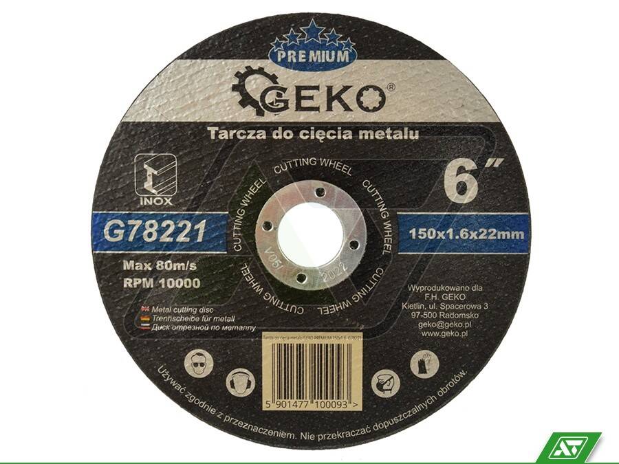 Tarcza do metalu Geko 150x1.6x22 G78221
