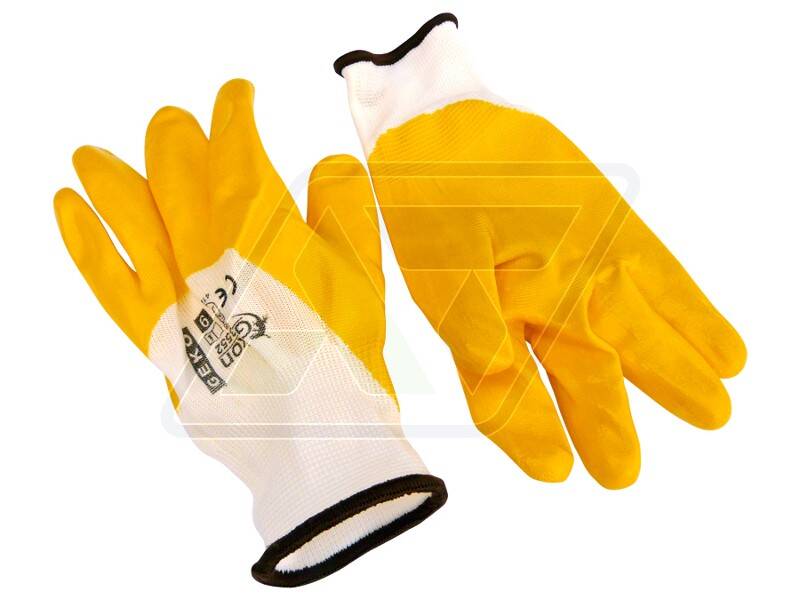 Rękawice robocze Geko żółte 9 G73552