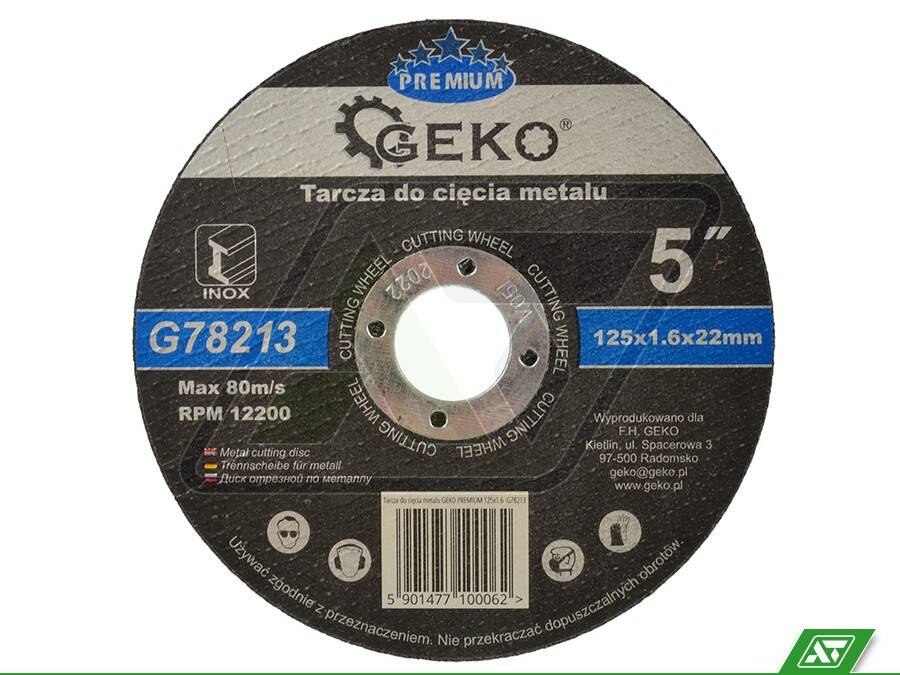 Tarcza do metalu Geko 125x1.6x22 G78213