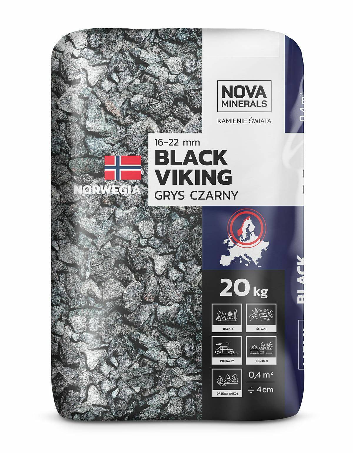 Kamień Nova Black Viking 16-22 20 kg.