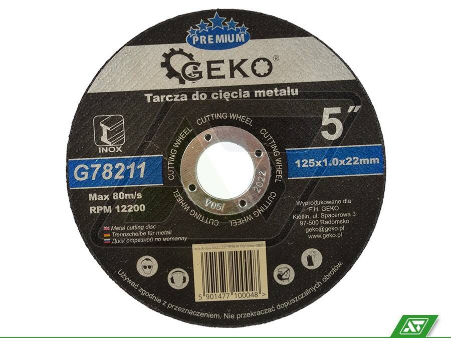 Tarcza do metalu Geko 125x1.0x22 G78211