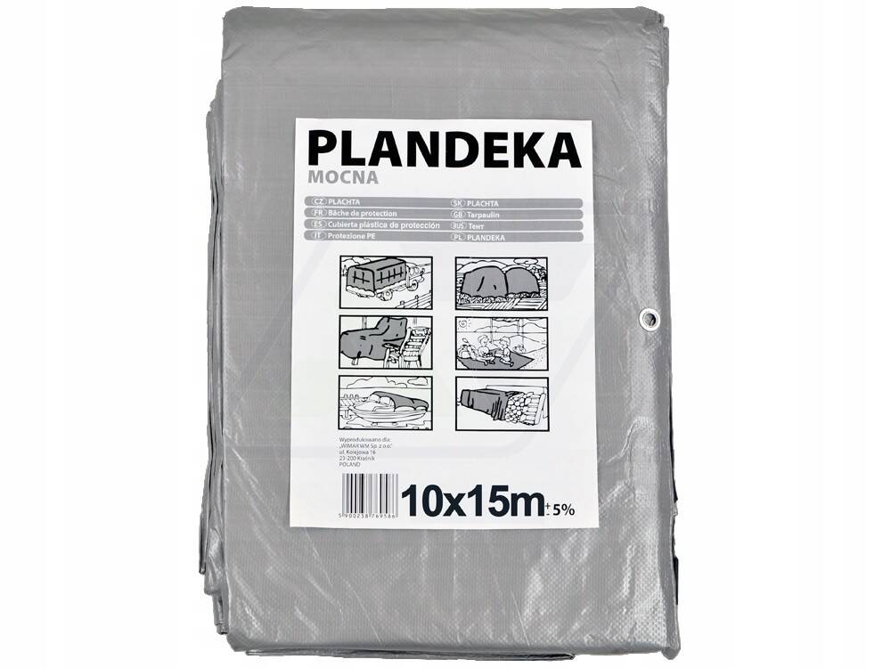 Plandeka srebrna Mocna 10x15 110 g (Zdjęcie 2)