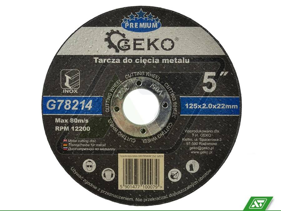 Tarcza do metalu Geko 125x2.0x22 G78214