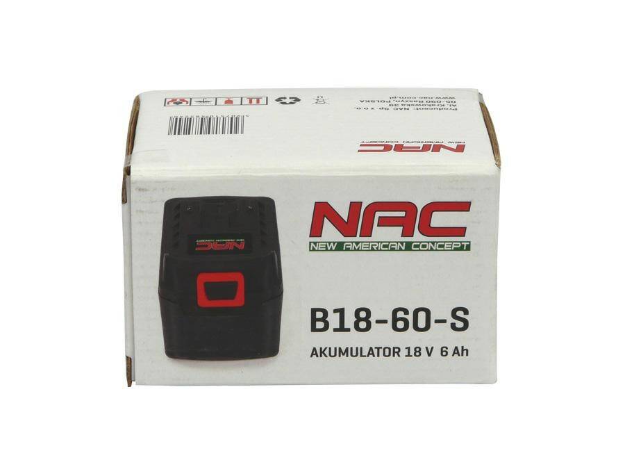 Akumulator NAC B18-60-S 18 V 6 Ah (Zdjęcie 4)