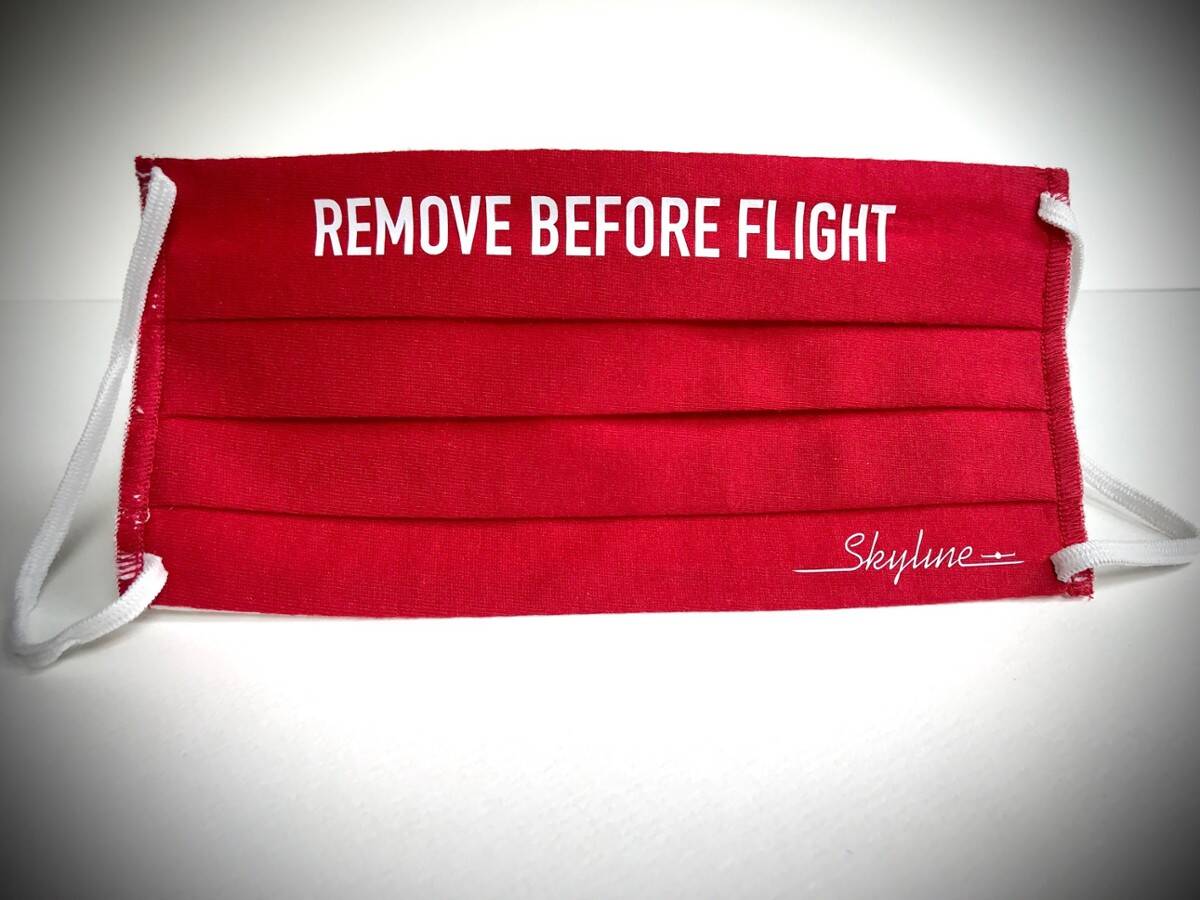Maseczka Remove Before Flight - czerwona (Zdjęcie 4)
