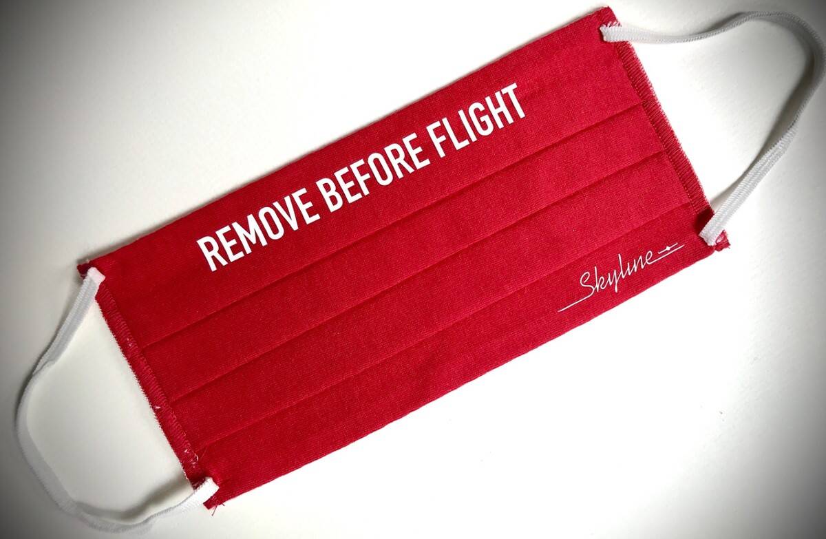 Maseczka Remove Before Flight - czerwona (Zdjęcie 2)