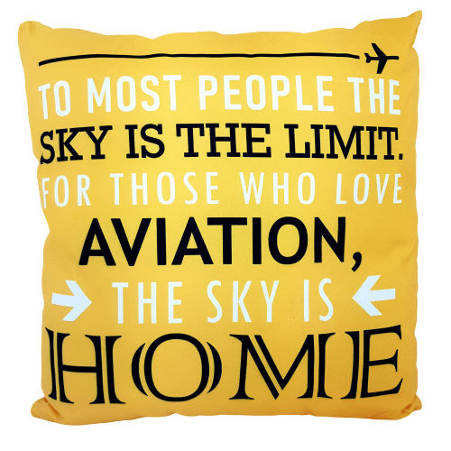 Poduszka THE SKY IS HOME (żółty) (Zdjęcie 1)