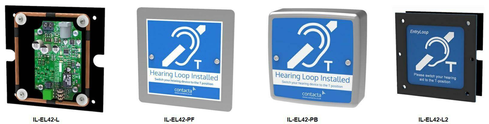 Inductive loop for installation in an infokiosk at a health centre or clinic