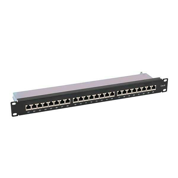 Patch panel 19`  24 porty FTP czarny