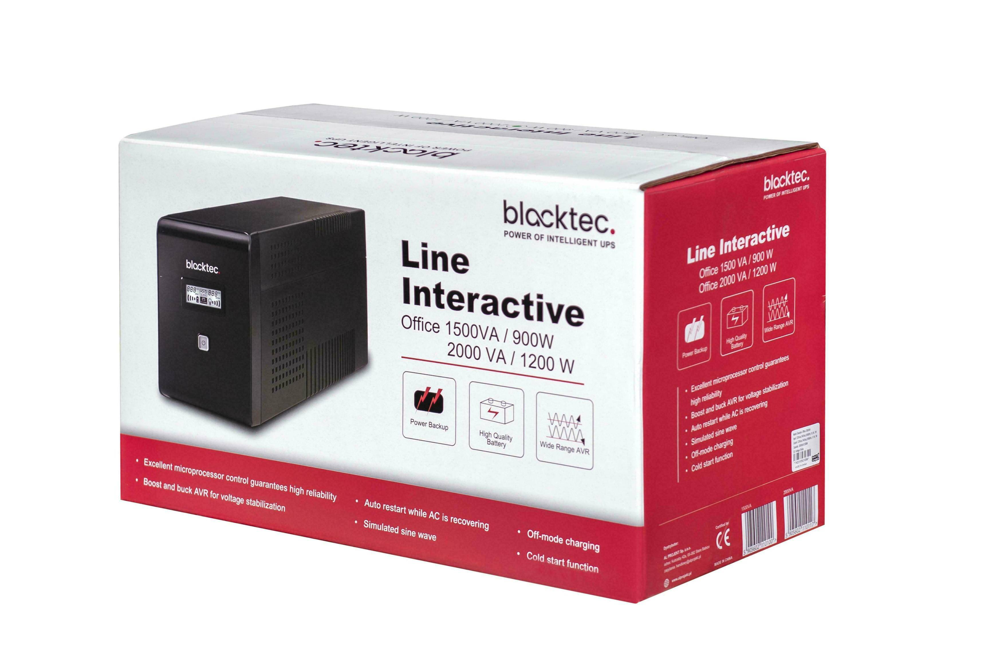 BLACKTEC OFFICE UPS 2000VA/1200W AVR,