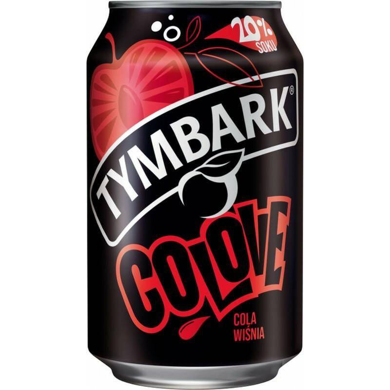TYMBARK 0,33l puszka cola-wiśnia napój gazowany*12.