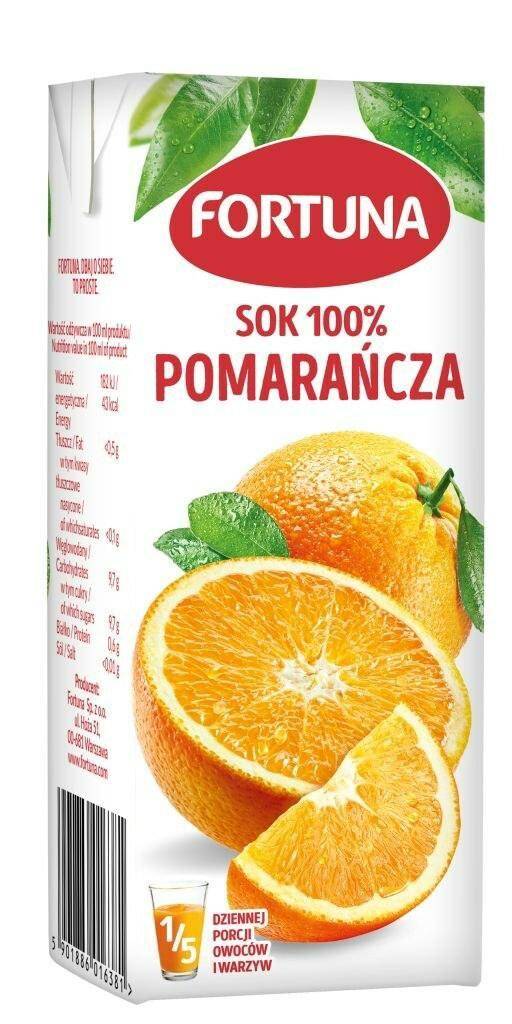 FORTUNA SŁOMKA sok pomarańcz 0,2l*24.