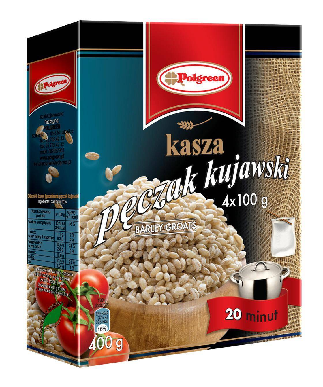 POLGREEN Pęczak 4x100g*12