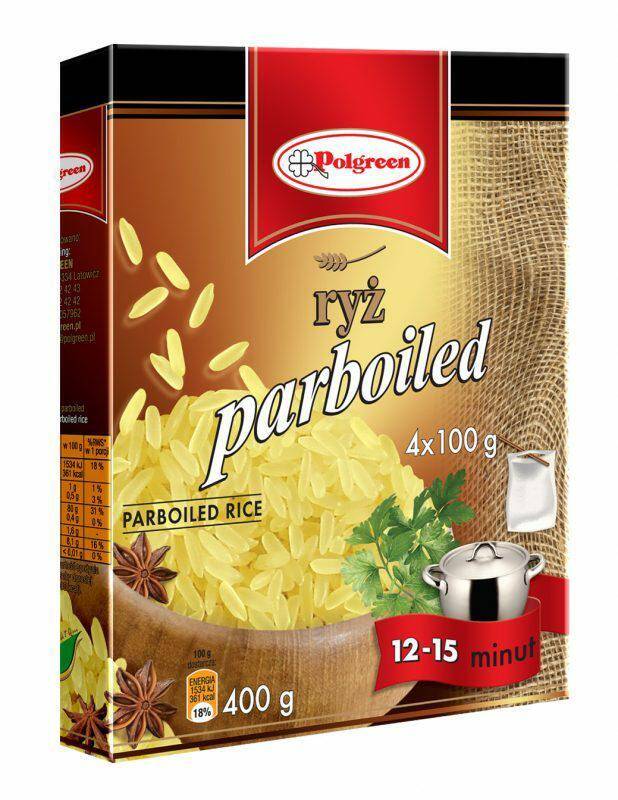 POLGREEN Ryż parabol.4x100g*6