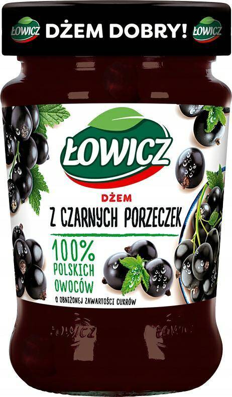 Przetwory ŁOWICZ dżem cz.porzeczka 280g*8.