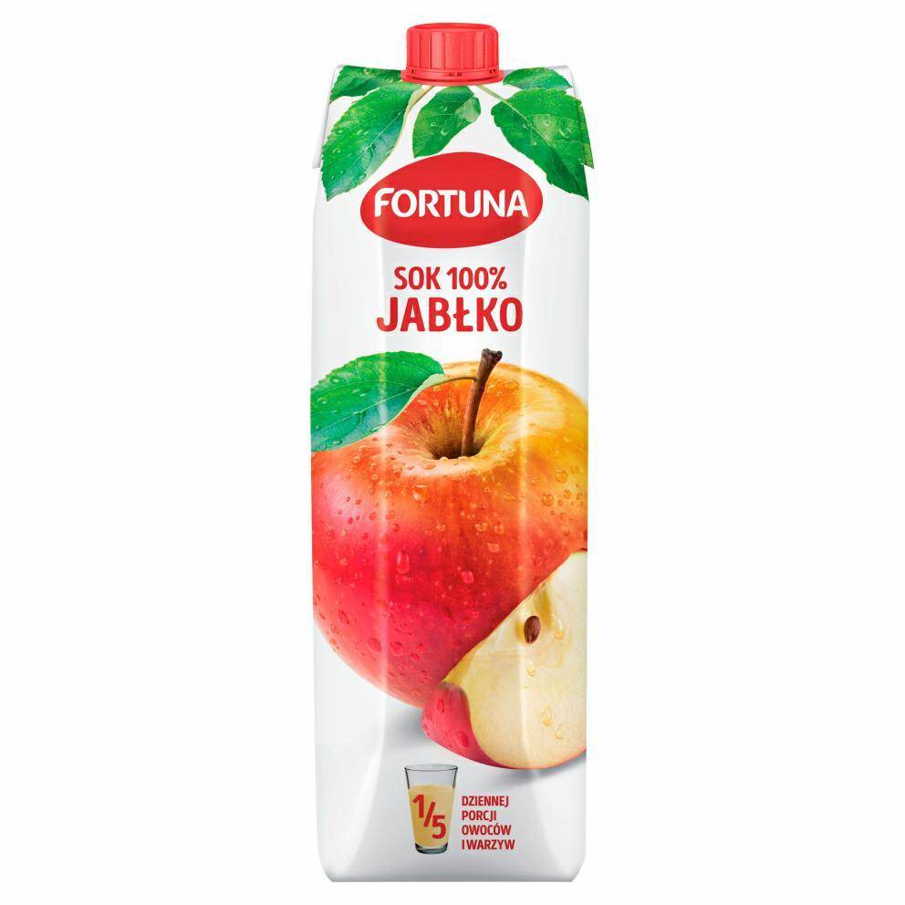 FORTUNA sok 100% jabłkowy 1l*12