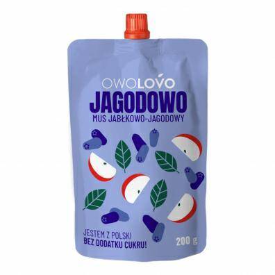 MUS OWOLOVO Jabłko-Jagoda 200g*16