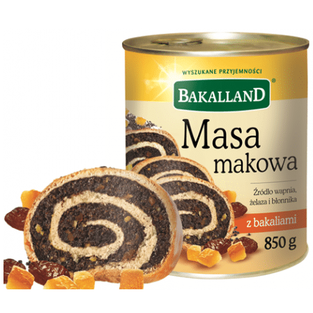 B BAKALLAND Masa Makowa 850g*6