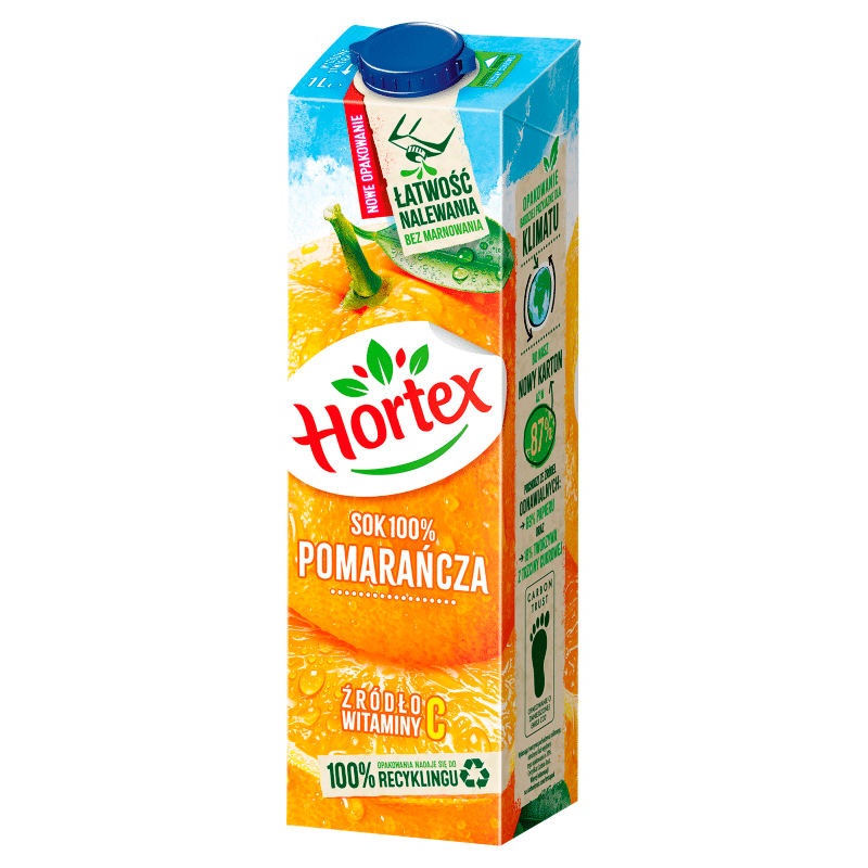 HORTEX 1L nektar pomarańcz z miąższem