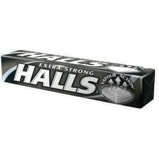 HALLS drop.EXTRA STRONG *20  CZARNE