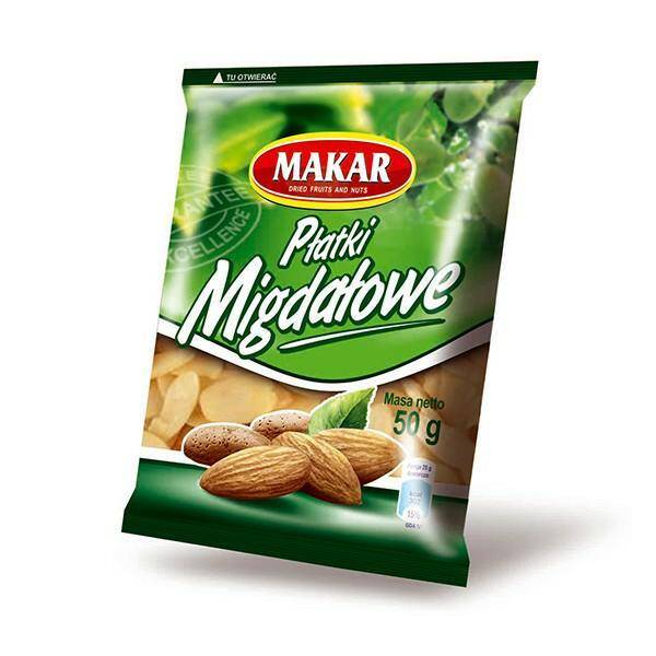 B MAKAR Migdały Płatki 100g*15 NOWOŚĆ
