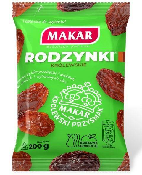B MAKAR Rodzynki Królewskie 200g *40