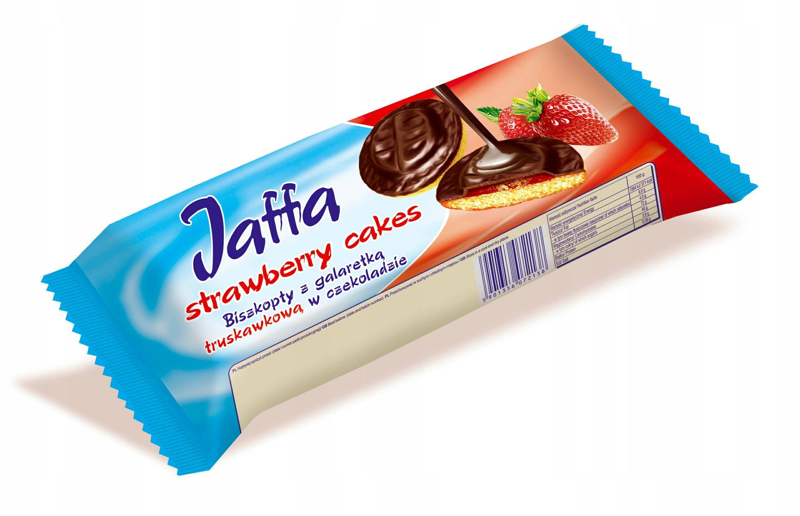 JAFFA Biszkopty z gal. truskawkową150g