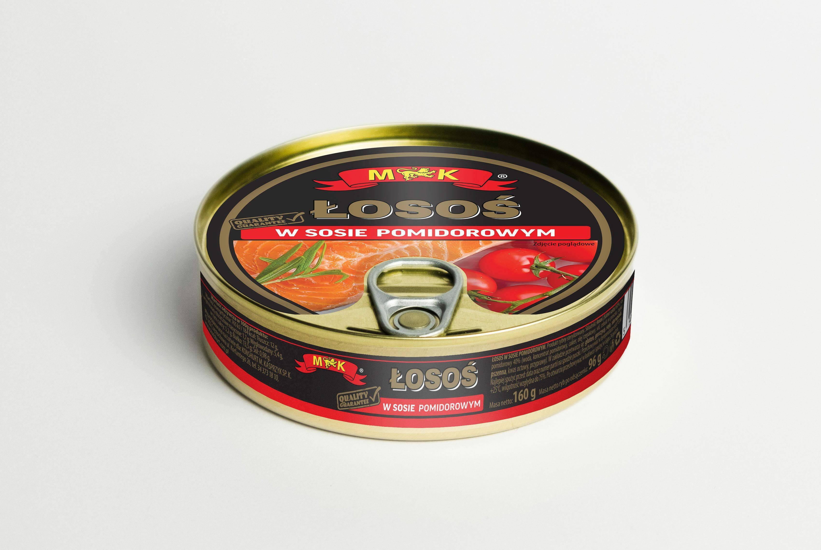 MK ŁOSOŚ w sosie pomidorowym 160g *12