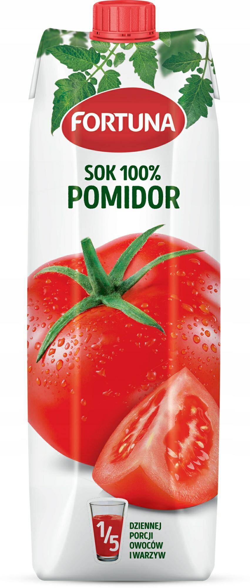 FORTUNA sok 100% pomidor 1l *12 (Zdjęcie 1)