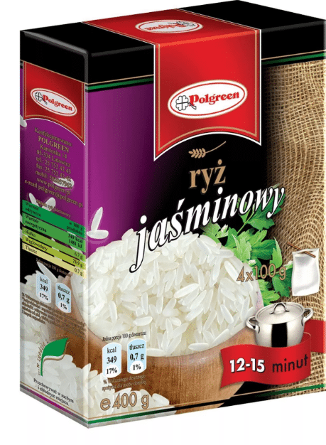 POLGREEN Ryż Jaśminowy 4x100g*6