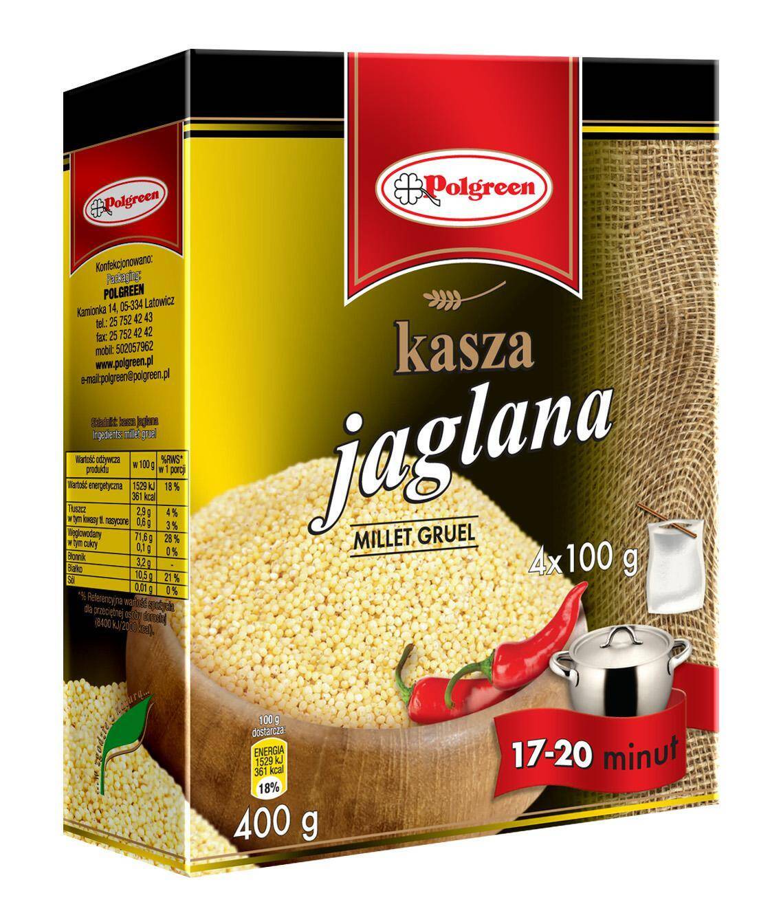 POLGREEN kasza jaglana 4x100*12