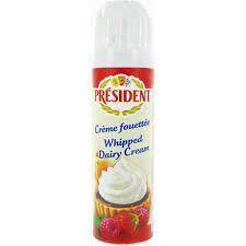 PRESIDENT Bita Smietana 250g *12  Spray