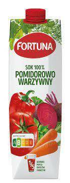 FORTUNA sok 100% wielowarzywny 1L*12
