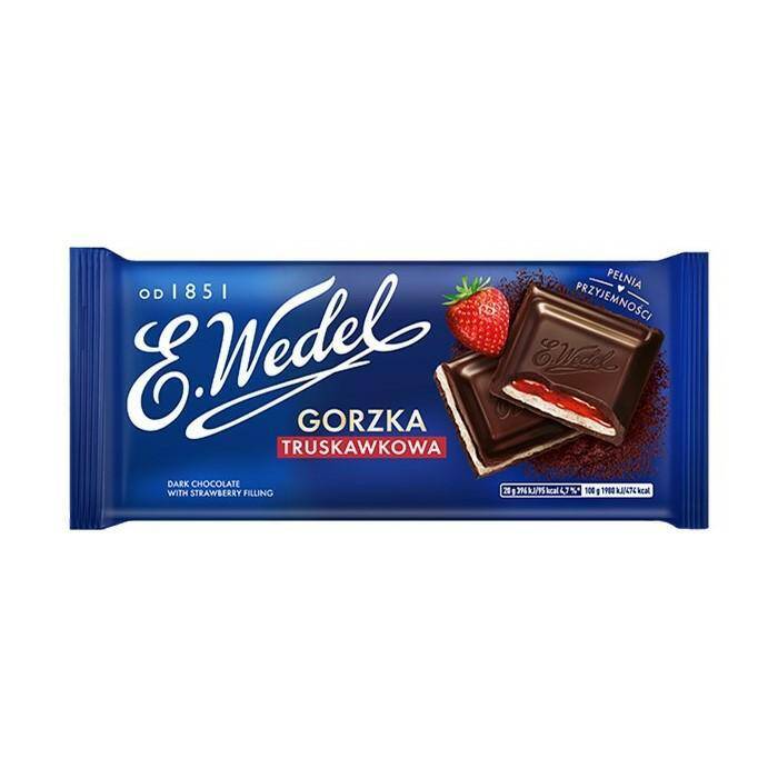 WEDEL czekolada GORZKA TRUSKAWKOWA 100g [20]