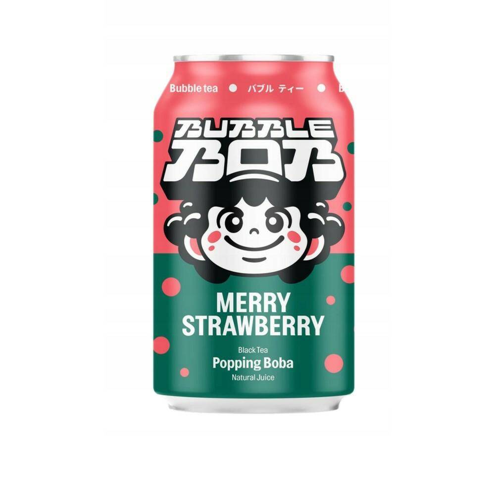 BUBBLE BOB MERRY STRAWBERRY napój herbaciany z kuleczkami 330ml [6]