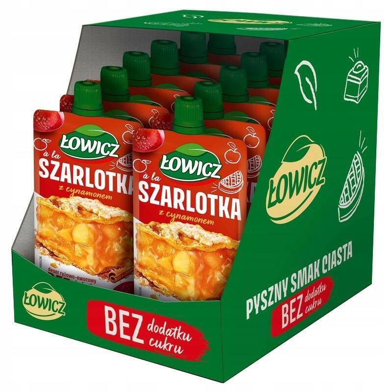 ŁOWICZ deser ryżowo-owocowy SZARLOTKA 100g [12]